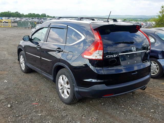 2HKRM4H7XCH616591 - 2012 HONDA CR-V EXL BLACK photo 3