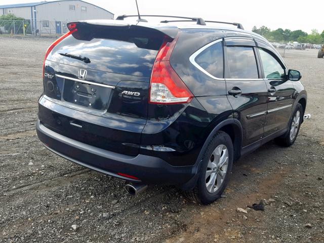 2HKRM4H7XCH616591 - 2012 HONDA CR-V EXL BLACK photo 4