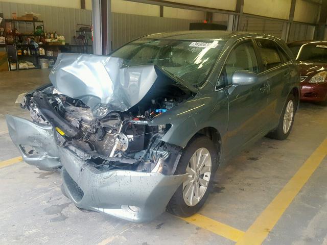 4T3ZA3BB1AU034904 - 2010 TOYOTA VENZA GREEN photo 2