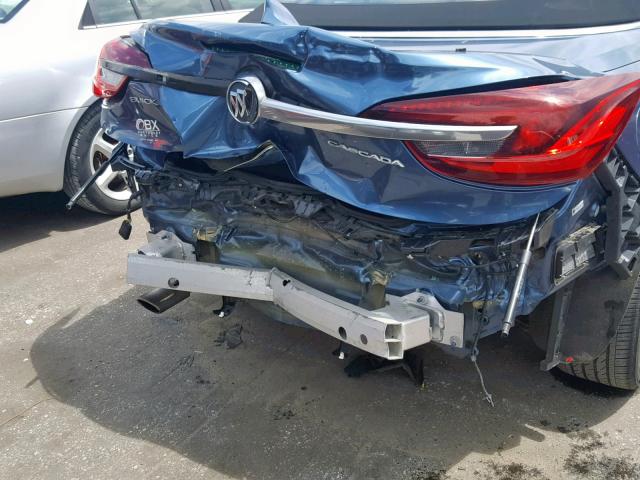 W04WV3N50GG125156 - 2016 BUICK CASCADA 1S BLUE photo 9