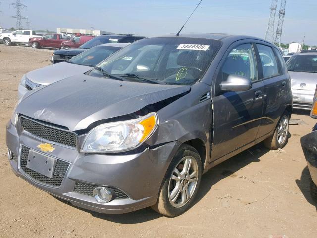 KL1TG6DE4BB221505 - 2011 CHEVROLET AVEO LT GRAY photo 2