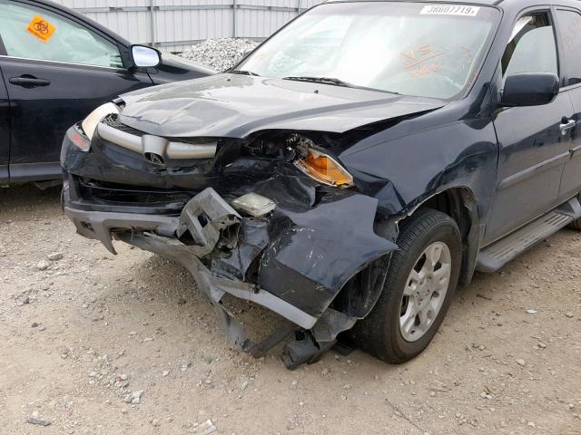 2HNYD18654H544866 - 2004 ACURA MDX TOURIN BLACK photo 9