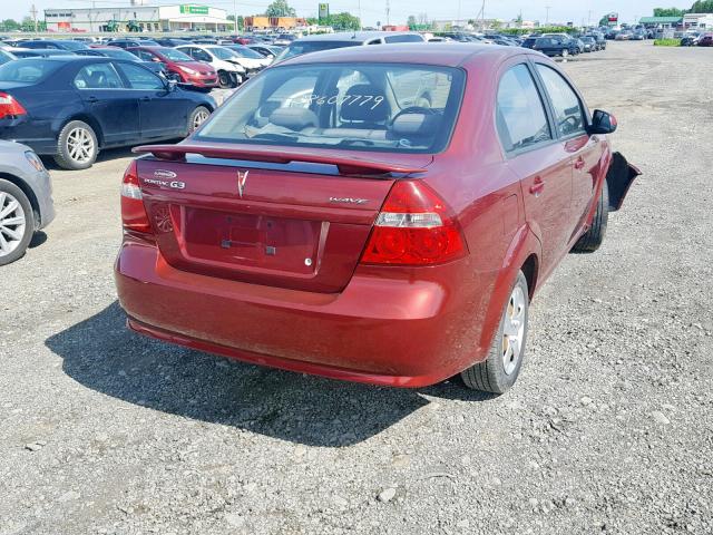 3G2TV55E69L117182 - 2009 PONTIAC G3 WAVE RED photo 4