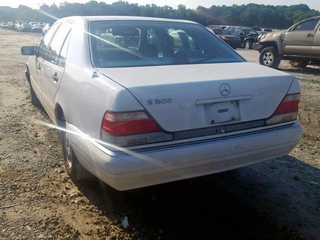 WDBGA51G4VA347027 - 1997 MERCEDES-BENZ S 500 WHITE photo 3