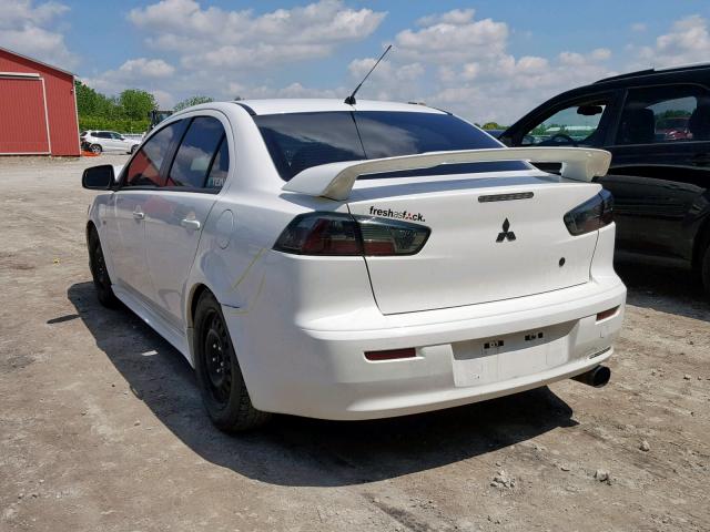 JA3AU86U48U606373 - 2008 MITSUBISHI LANCER GTS WHITE photo 3