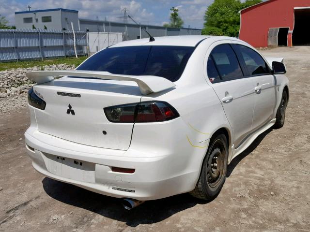 JA3AU86U48U606373 - 2008 MITSUBISHI LANCER GTS WHITE photo 4