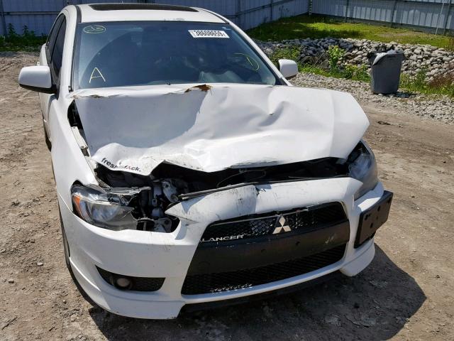 JA3AU86U48U606373 - 2008 MITSUBISHI LANCER GTS WHITE photo 9