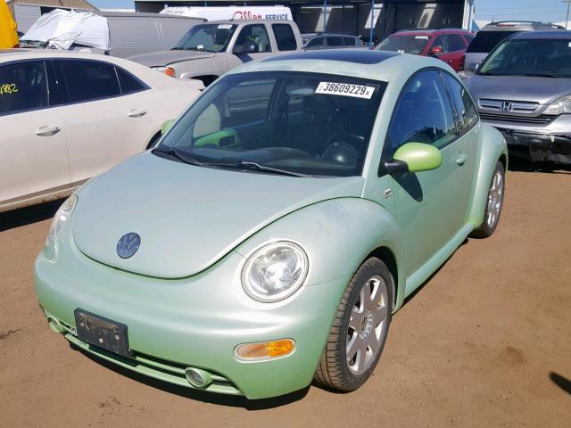 3VWDD21C41M456220 - 2001 VOLKSWAGEN NEW BEETLE Yaşıl foto 2