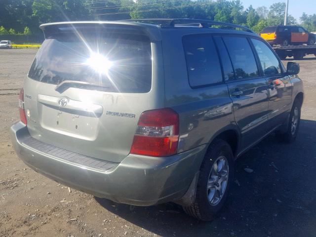 JTEEP21A070222449 - 2007 TOYOTA HIGHLANDER GREEN photo 4