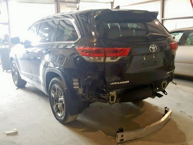 5TDDZRFH4HS438733 - 2017 TOYOTA HIGHLANDER BLACK photo 3