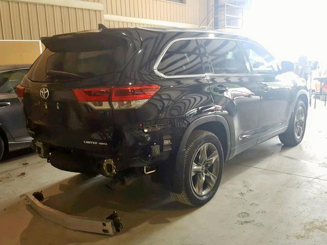 5TDDZRFH4HS438733 - 2017 TOYOTA HIGHLANDER BLACK photo 4