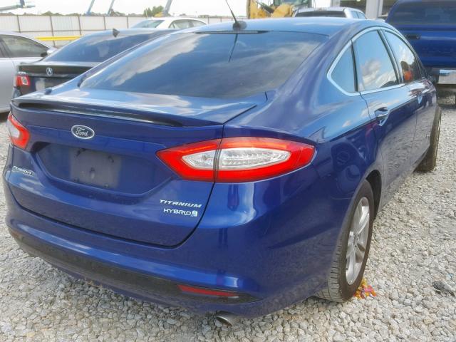 3FA6P0RU8GR288457 - 2016 FORD FUSION TIT BLUE photo 4