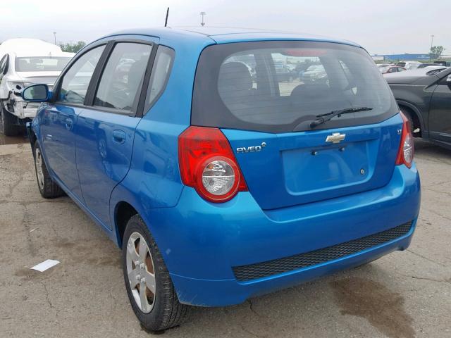 KL1TD66E29B622535 - 2009 CHEVROLET AVEO LS TURQUOISE photo 3