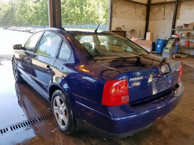 WVWEH63B21E034251 - 2001 VOLKSWAGEN PASSAT GLX 蓝色 照片 3