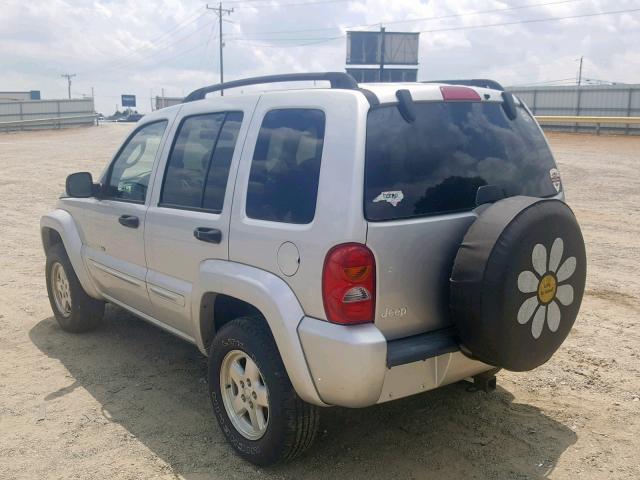 1J4GK58K82W108436 - 2002 JEEP LIBERTY LI SILVER photo 3