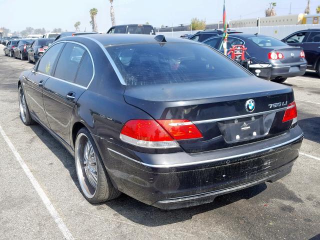 WBAHN83507DT68396 - 2007 BMW 750 BLACK photo 3