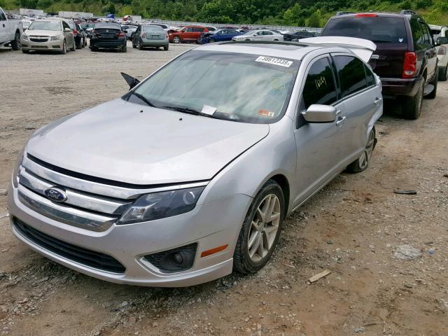 3FAHP0JA4BR177634 - 2011 FORD FUSION SEL SILVER photo 2