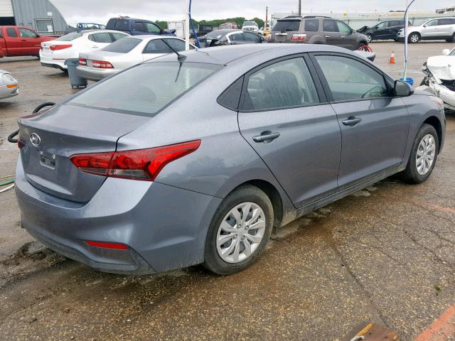 3KPC24A36KE065906 - 2019 HYUNDAI ACCENT SE GRAY photo 4