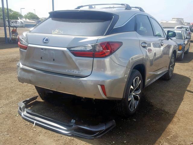 2T2BGMCA1KC037224 - 2019 LEXUS RX 450H CHARCOAL photo 4