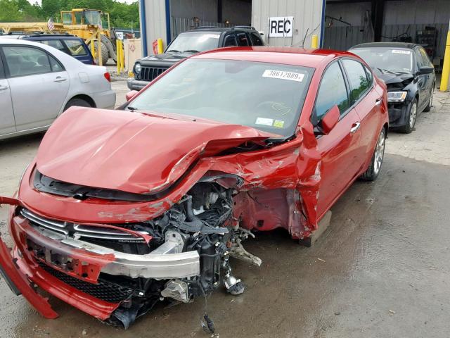 1C3CDFFA5GD818559 - 2016 DODGE DART SXT S RED photo 2