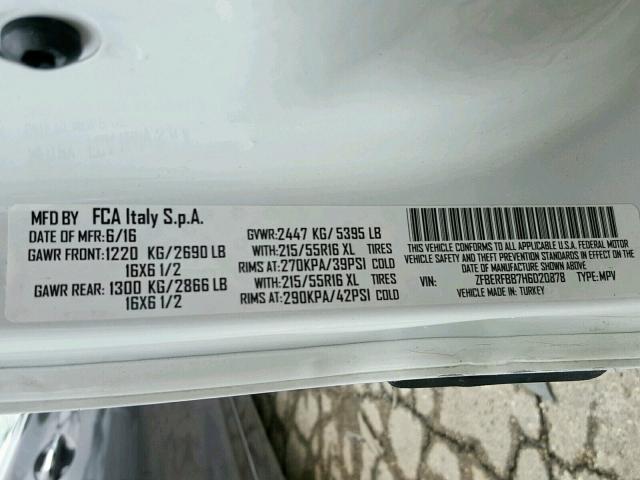 ZFBERFBB7H6D20878 - 2017 RAM PROMASTER 白色 照片 10