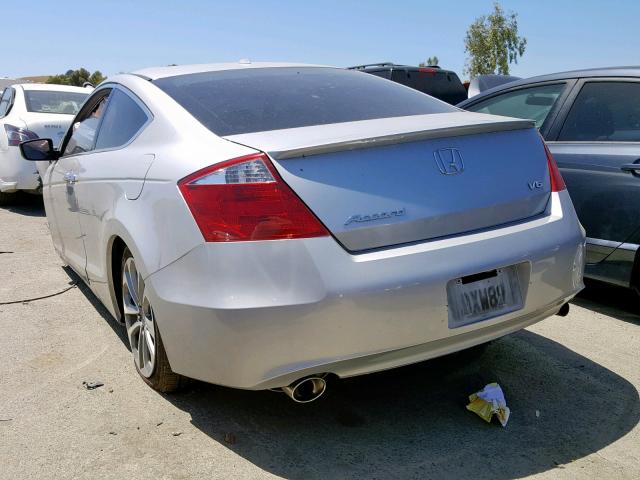 1HGCS22848A001522 - 2008 HONDA ACCORD EXL SILVER photo 3