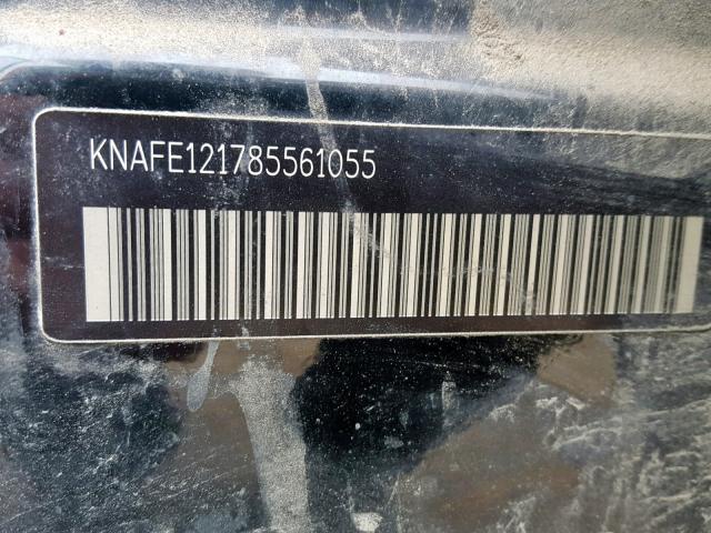 KNAFE121785561055 - 2008 KIA SPECTRA EX BLACK photo 10