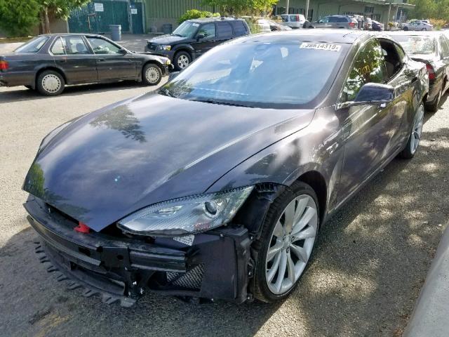 5YJSA1H26FF085387 - 2015 TESLA MODEL S 85 BLACK photo 2