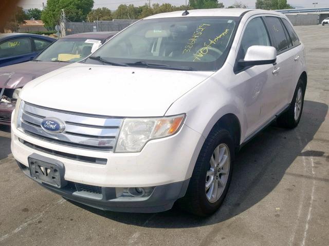 2FMDK3JC4ABB65597 - 2010 FORD EDGE SEL WHITE photo 2