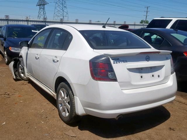 3N1AB6AP2AL713275 - 2010 NISSAN SENTRA 2.0 WHITE photo 3