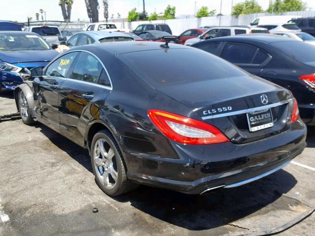 WDDLJ7DBXCA018041 - 2012 MERCEDES-BENZ CLS 550 BLACK photo 3