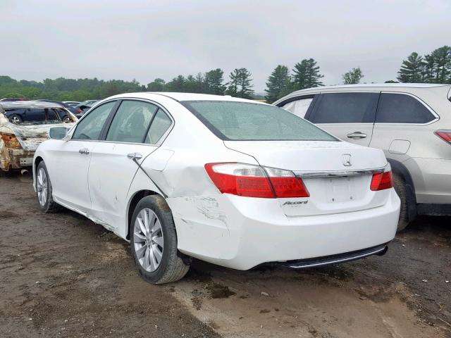 1HGCR2F85DA004221 - 2013 HONDA ACCORD EXL WHITE photo 3