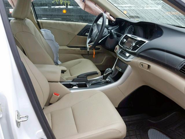 1HGCR2F85DA004221 - 2013 HONDA ACCORD EXL WHITE photo 5