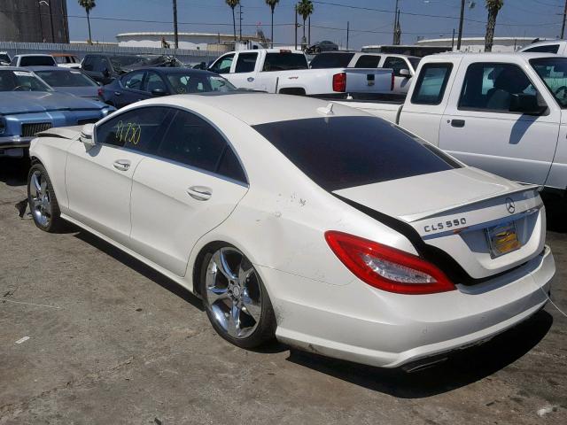 WDDLJ7DB9DA063702 - 2013 MERCEDES-BENZ CLS 550 WHITE photo 3