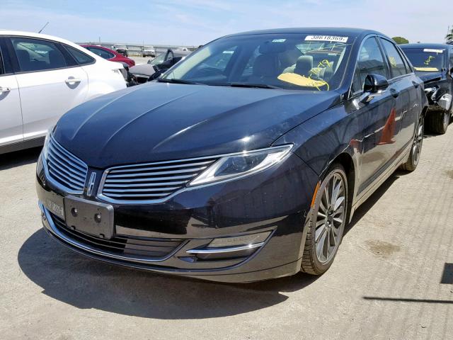 3LN6L2LU7GR629868 - 2016 LINCOLN MKZ HYBRID BLACK photo 2