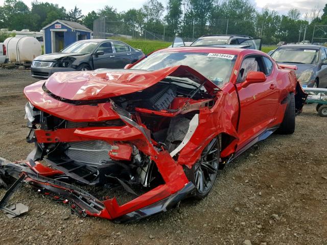 1G1FK1R66J0188292 - 2018 CHEVROLET CAMARO ZL1 RED photo 2