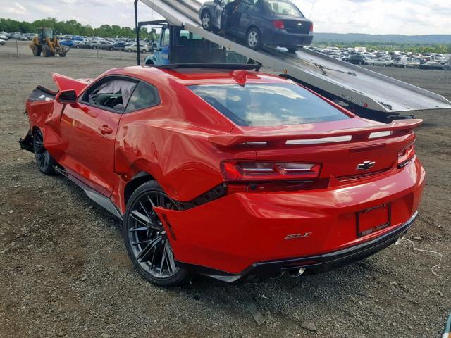 1G1FK1R66J0188292 - 2018 CHEVROLET CAMARO ZL1 RED photo 3