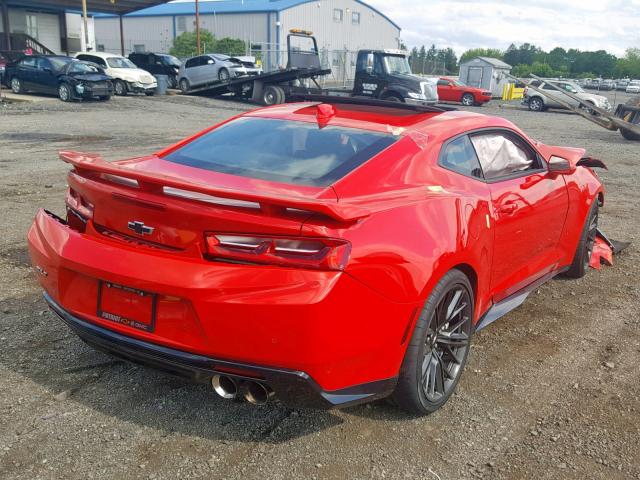 1G1FK1R66J0188292 - 2018 CHEVROLET CAMARO ZL1 RED photo 4