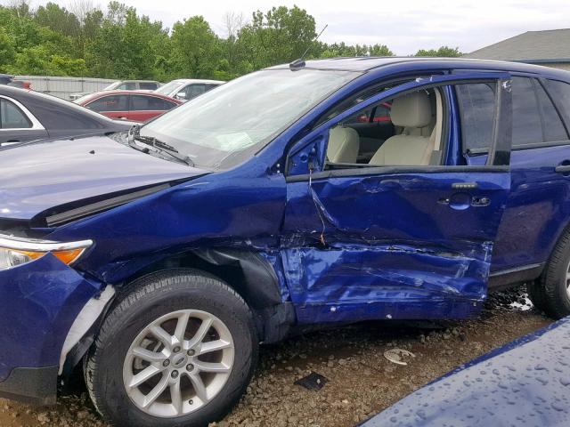 2FMDK3GC8EBA41202 - 2014 FORD EDGE SE BLUE photo 9