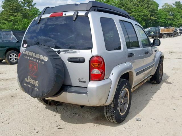 1J4GL38K44W118188 - 2004 JEEP LIBERTY RE SILVER photo 4