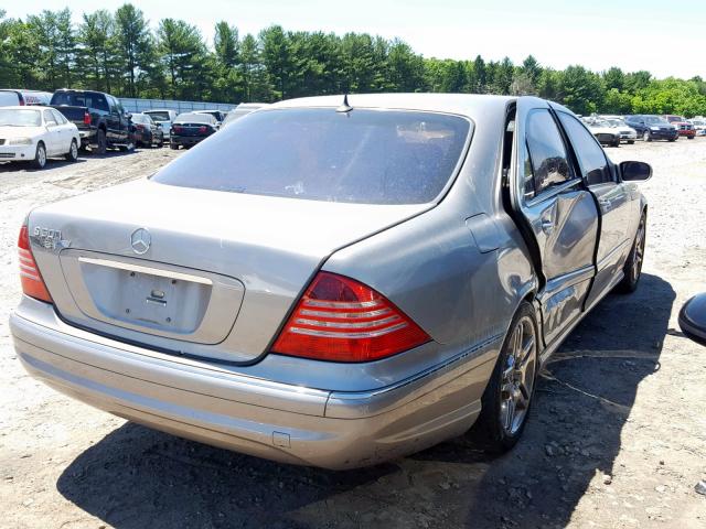 WDBNG75J46A465071 - 2006 MERCEDES-BENZ S 500 GRAY photo 4