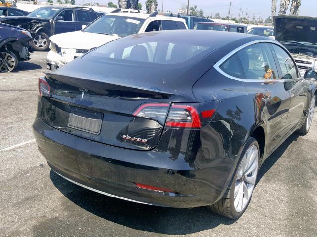 5YJ3E1EB7JF187626 - 2018 TESLA MODEL 3 BLACK photo 4