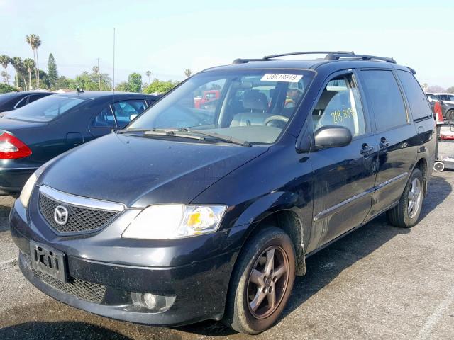 JM3LW28A730362228 - 2003 MAZDA MPV WAGON BLACK photo 2