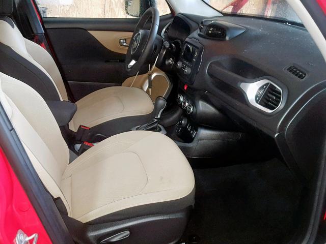 ZACCJBAT1FPC13637 - 2015 JEEP RENEGADE S RED photo 5