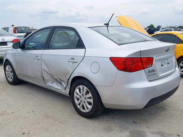 KNAFU4A23C5565627 - 2012 KIA FORTE EX SILVER photo 3