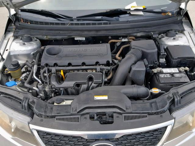 KNAFU4A23C5565627 - 2012 KIA FORTE EX SILVER photo 7