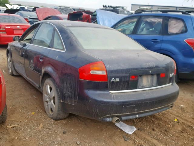 WAULD54B02N050796 - 2002 AUDI A6 2.7T QU BLUE photo 3