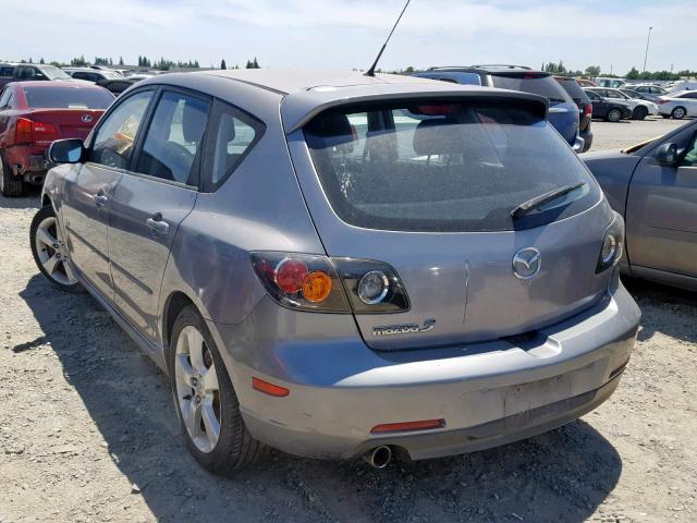 JM1BK343551247329 - 2005 MAZDA 3 HATCHBAC GRAY photo 3