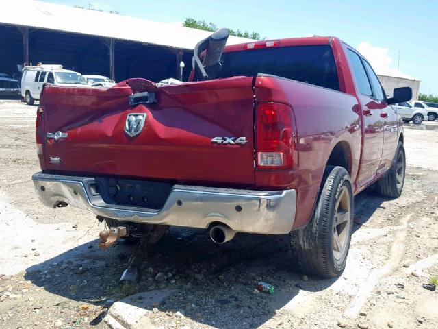 1C6RD7LT1CS187811 - 2012 DODGE RAM 1500 S MAROON photo 4