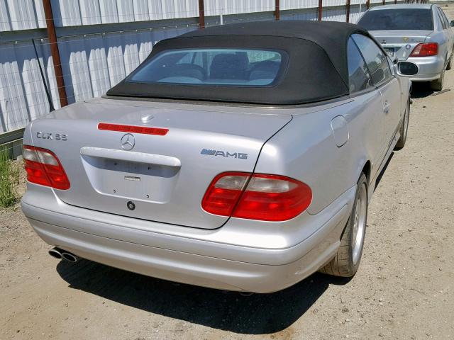 WDBLK74G62T122370 - 2002 MERCEDES-BENZ CLK 55 AMG SILVER photo 4